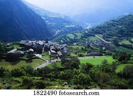 Village and valley in Switzerland