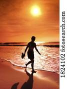 Walking along the beach Walking along the beach