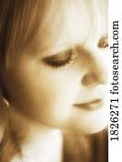 closeup, von, a, frau, gesicht