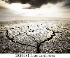 Cracked soil