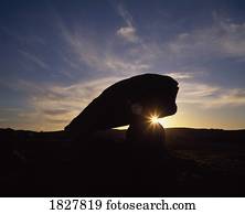 Rock formation at sunrise