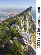 Rock of Gibraltar, Gibraltar, view to Spain