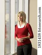 Woman standing alone