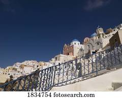 arquitetura grega, santorini, grécia