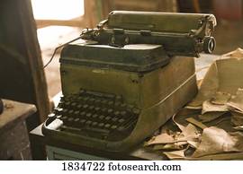 tipo, escritor, e, couro, produtos