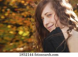 Portrait of a girl with brown hair