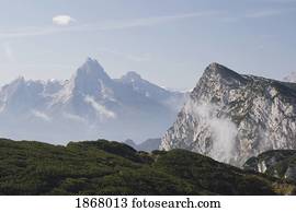 mountain peak, grodig, salzburger land, austria