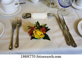 table place setting for a wedding reception