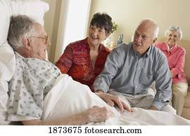 visiting an elderly father in the hospital