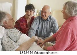 visiting an elderly father in the hospital