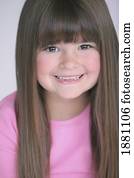 a young girl with long hair