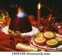 irlanda, fare christmas, pudim christmas, &, pique tortas
