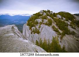 squamish, british columbia, canada; the peaks of the stawamus chief, a rock climbing destination