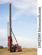 Infrastructure Using A Pile Driver; Edmonton, Alberta, Canada