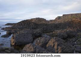Natural Basalt Column Rock Formations; Giant'S Causeway, County Antrim, Northern Ireland