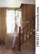 fantasma, ligado, a, stairs;, baía trovão, ontário, canadá