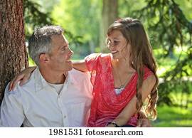 pai filha, tempo qualidade despesa, junto, em, um, park;, edmonton, alberta canadá