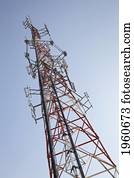 telecommmunications, transmissão, tower;, edmonton, alberta, canadá