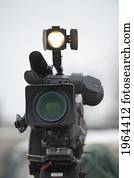 um, mídia, cobertura, camera;, newton, manitoba, canadá