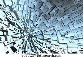 Computer generated geometric pattern in the shape of a starburst