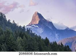 Mount denman in desolation sound marine provincial park; british columbia canada
