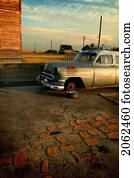 antigas, car, em, a, cidade ghost, de, Robsart, saskatchewan, canadá