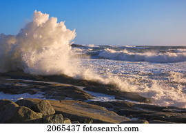 Atlantic Ocean Waves. Nova Scotia, Canada.