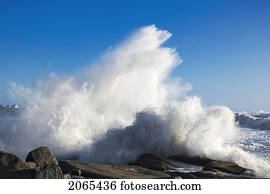 Atlantic Ocean Waves. Nova Scotia, Canada.