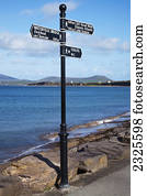 Direction and destination sign;Waterville county kerry ireland