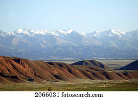 Distant Mountains In Kyrgyzstan
