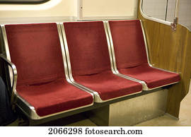 Interior Of Subway Car, Toronto Transit ; Canada, Ontario, Toronto