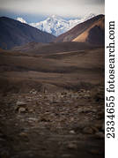 Mountainous landscape; Tibet