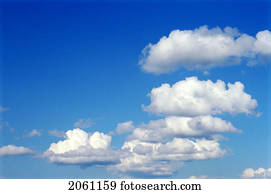 Scattered White Daytime Clouds