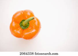 Single Orange Pepper, From Above