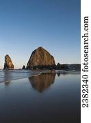 Haystack Rock, a famous landmark; Cannon Beach, Oregon, United States of America