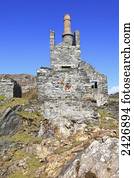 mineração, torre, perto, Allihies;, cortiça município, irlanda