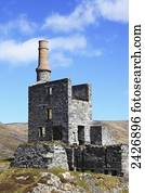 mineração, torre, perto, Allihies;, cortiça município, irlanda