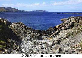 Rugged rocks on the coast, near Allihies; County Cork, Ireland
