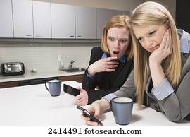 Supervisor shocked at messages on co-worker's smart phone; Edmonton, Alberta, Canada