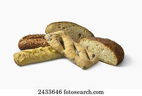 Variety of breads