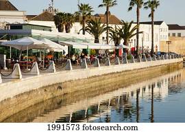 em, a, harbour;, faro, algarve, portugal