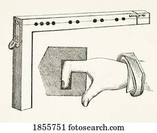 Finger Pillory Used In The 15Th Century. From The National And Domestic History Of England By William Aubrey Published London Circa 1890