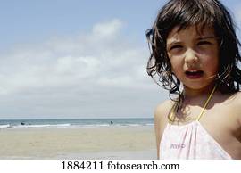 Little Girl On The Beach, Portrait
