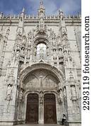 portugal, lisboa, exterior, de, mosteiro, dos, jeronimos;, belem portugal, lisboa, exterior, de, mosteiro, dos, jeronimos;, belem