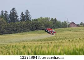 crop dusting helicopter corn spraying dusters iowa field america states united fotosearch