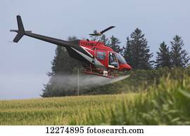 crop corn helicopter dusting spraying duster iowa field america states united fotosearch