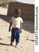 Full length of a boy in Sebi, Mali