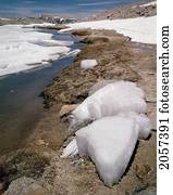 Ice In Summit Lake (Southern Mono Pass), Ansel Adams Wilderness, California Sierra Nevada