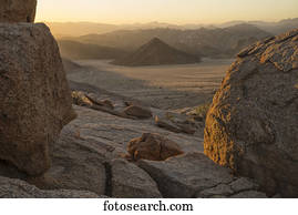 Late daylight illuminates the landscape in Richtersveld National Park; South Africa