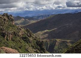 The colourful mountainous landscape of Toro Toro National Park; Bolivia